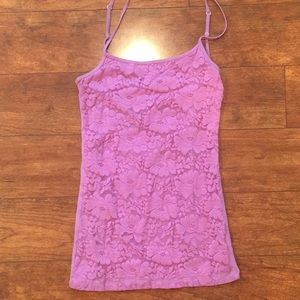 Purple lace tank top